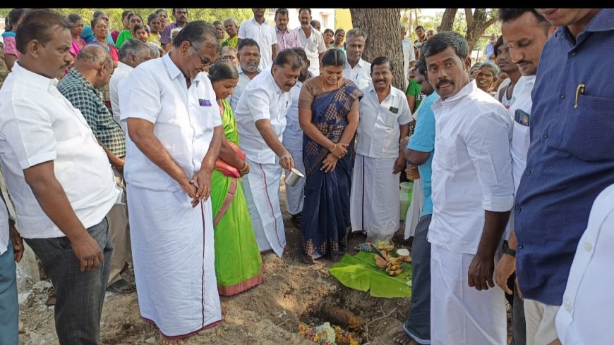 18-லட்சம் மதிப்பில் புதிய கட்டிடங்களுக்கு அடிக்கல் நாட்டினார் எம்எல்ஏ மார்க்கண்டேயன்.