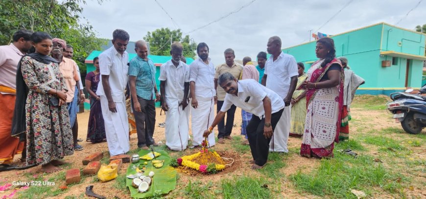 மருதன்வாழ்வு ஊராட்சி N. புதூர் கிராமத்தில் சட்டமன்ற உறுப்பினர் தொகுதி மேம்பாட்டு திட்டத்தில் 8.5 மதிப்பீட்டில் நிழற்குடை ,சிமெண்ட் சாலை அமைக்கும் பணி - சண்முகையா எம்எல்ஏ அடிக்கல் நாட்டி துவக்கி வைத்தார்.